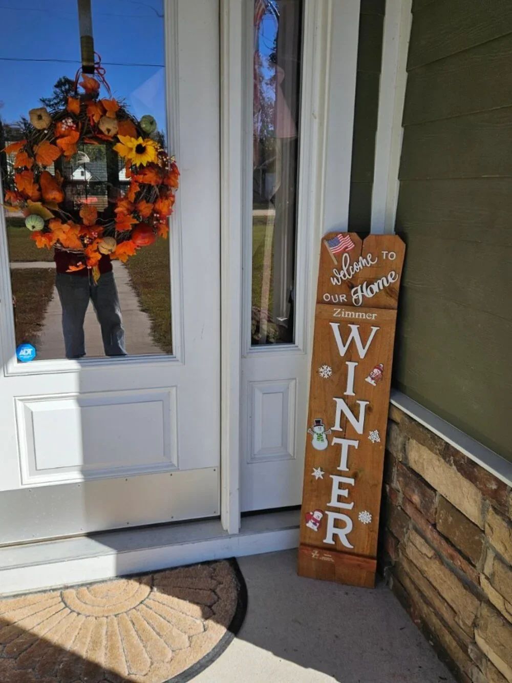 Two-Sided Season Wall Leaner - 2 seasons for the price of 1